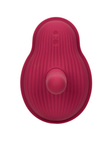 CALIFORNIA EXOTICS - RIDER MASSAGER DOUBLE MOTOR REMOTE CONTROL RED