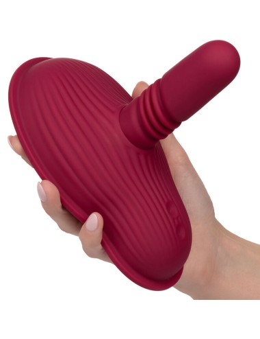 CALIFORNIA EXOTICS - RIDER MASSAGER DOUBLE MOTOR REMOTE CONTROL RED