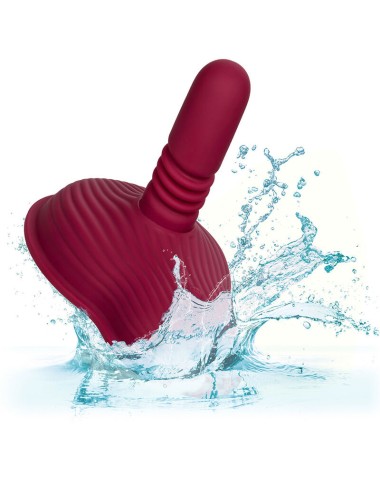 CALIFORNIA EXOTICS - RIDER MASSAGER DOUBLE MOTOR REMOTE CONTROL RED
