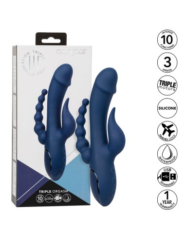 CALIFORNIA EXOTICS - VIBRATOR TRIPLE ORGASM BLUE