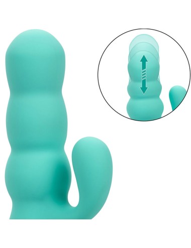 CALIFORNIA EXOTICS - DEL MAR DIVA VIBRATOR RABBIR AQUA GREEN BY CALIFORNIA DREAMING