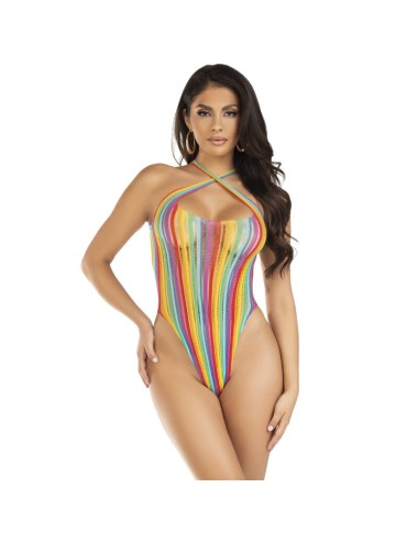 LEG AVENUE - CROSS BODYSUIT MULTICOLOR