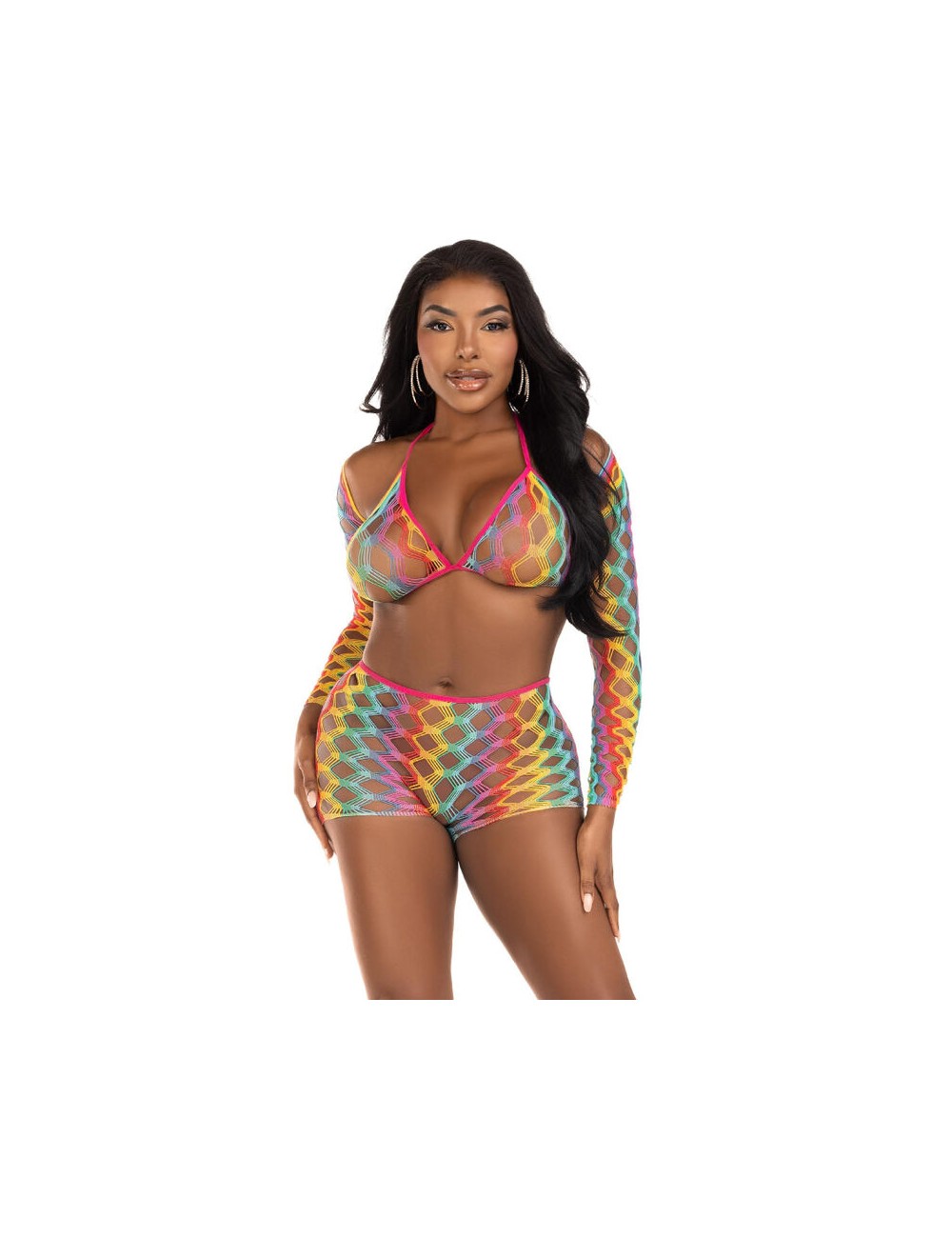 LEG AVENUE - THREE PIECE SET MULTICOLOR LEG AVENUE - THREE PIECE SET MULTICOLOR