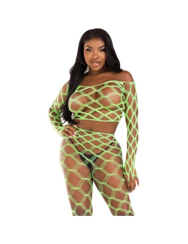 LEG AVENUE - TOP & LEGGINS HARDCORE GREEN