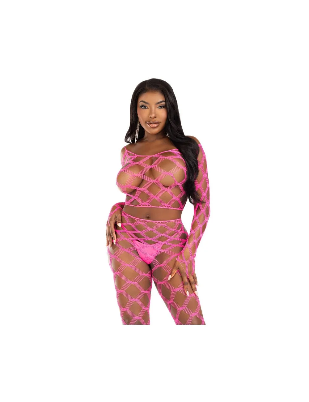 LEG AVENUE - TOP & LEGGINS HARDCORE FUCHSIA LEG AVENUE - TOP & LEGGINS HARDCORE FUCHSIA