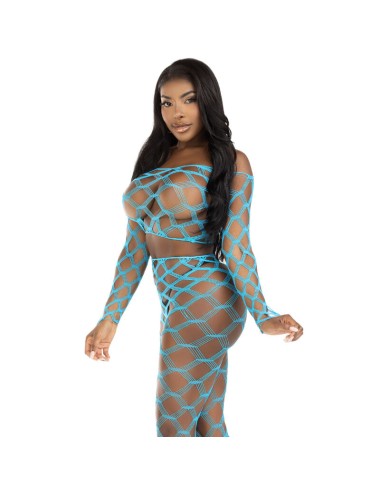 LEG AVENUE - TOP & LEGGINS HARDCORE BLUE