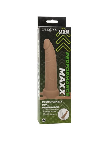 CALIFORNIA EXOTICS - PERFORMANCE MAXX RECHARGABLE DUAL PENETRATOR LIGHT SKIN