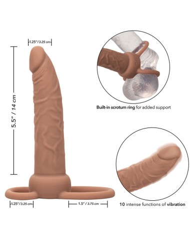 CALIFORNIA EXOTICS - PERFORMANCE MAXX RECHARGABLE DUAL PENETRATOR BROWN SKIN