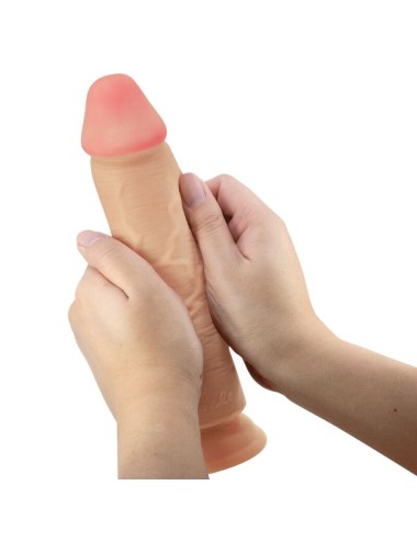 PRETTY LOVE - SLIDING SKIN SERIES REALISTIC DILDO WITH SLIDING SKIN SUCTION CUP FLESH 23.4 CM