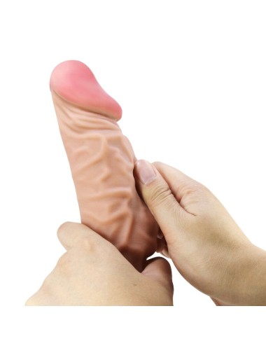 PRETTY LOVE - SLIDING SKIN SERIES REALISTIC DILDO WITH SLIDING SKIN SUCTION CUP FLESH 24 CM