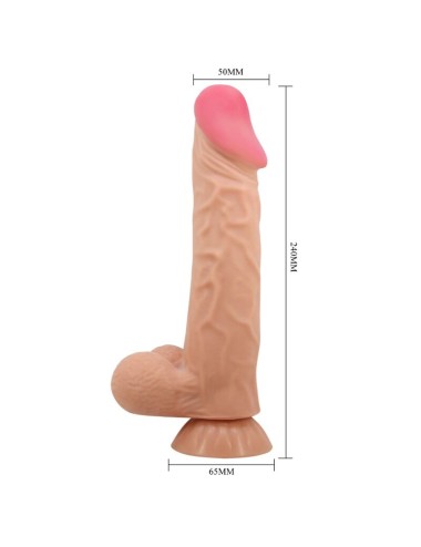 PRETTY LOVE - SLIDING SKIN SERIES REALISTIC DILDO WITH SLIDING SKIN SUCTION CUP FLESH 24 CM
