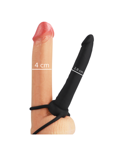 MYTHOLOGY - COBI ONYX ANAL DILDO WITH COCK AND TESTICLE RING 13 SILICONE CM