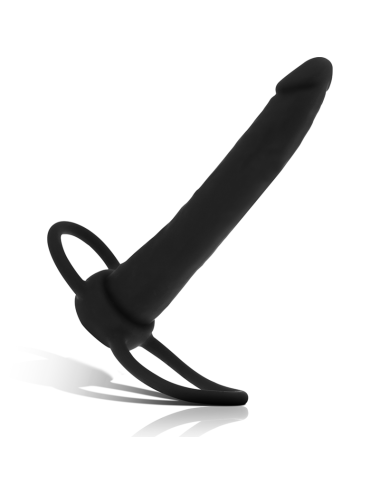 MYTHOLOGY - COBI ONYX ANAL DILDO WITH COCK AND TESTICLE RING 13 SILICONE CM