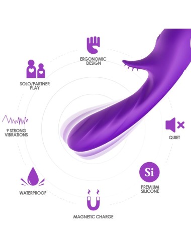 ARMONY - ROMANCE VIBRATOR WITH STIMULATOR PURPLE