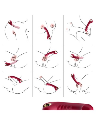 ARMONY - PRINCE DILDO VIBRATOR & ROTATOR RED