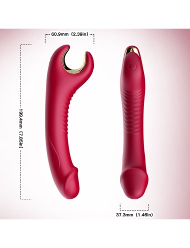 ARMONY - PRINCE DILDO VIBRATOR & ROTATOR RED