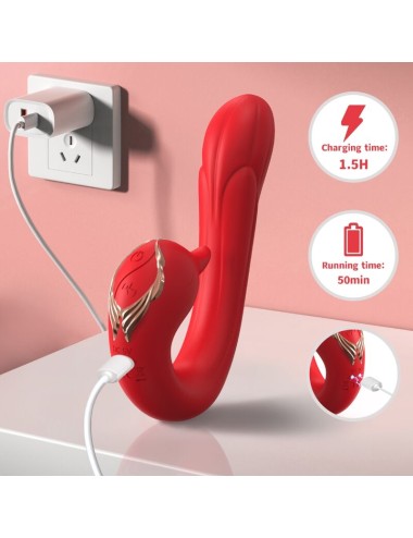 ARMONY - DELFIN VIBRATOR MULTIPOSITION & HEAT EFFECT RED