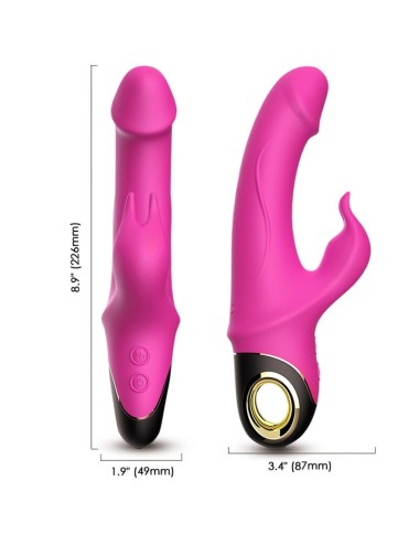 ARMONY - METEROR DILDO VIBRATOR RABBIT ROTATOR FUCHSIA