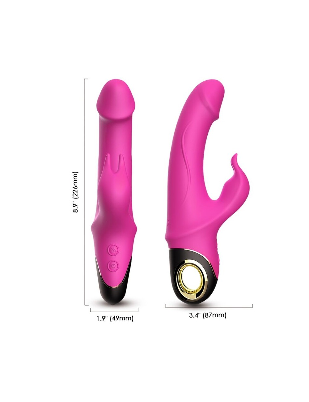 ARMONY - METEROR DILDO VIBRATOR RABBIT ROTATOR FUCHSIA