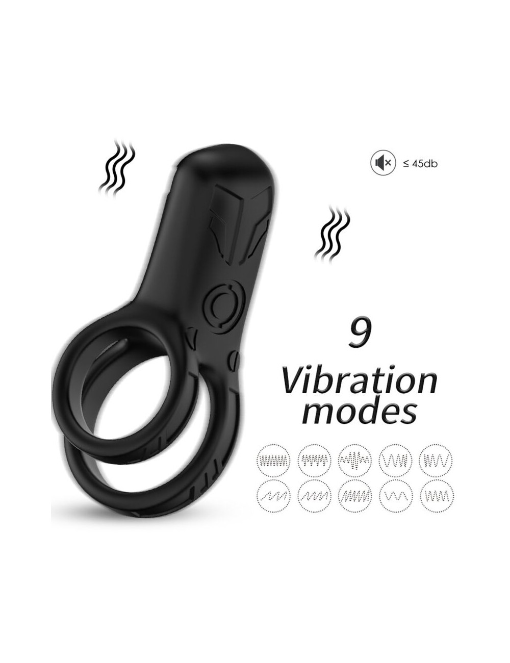 ARMONY - DOUBLE RING VIBRATOR BLACK