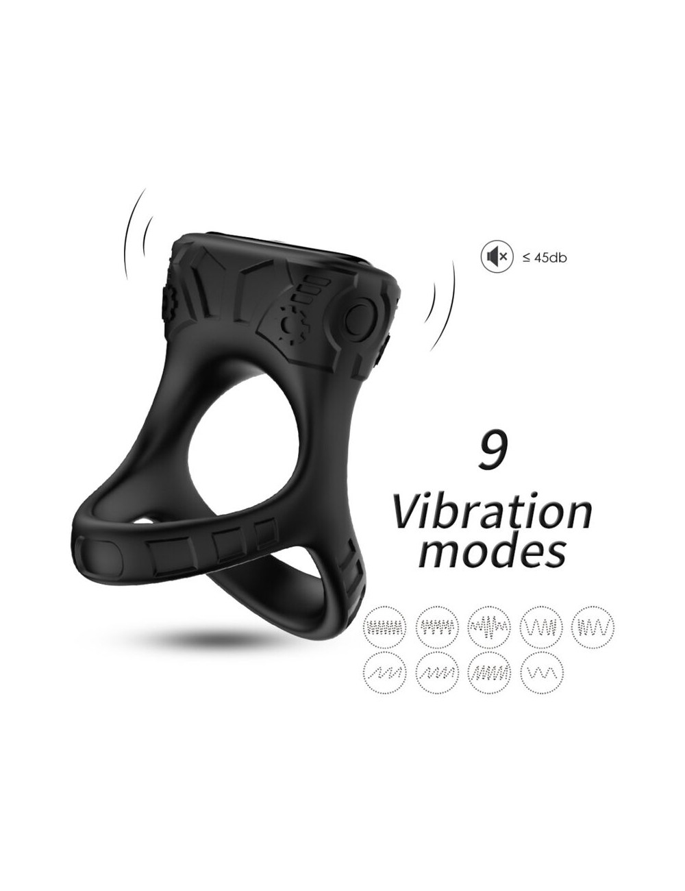 ARMONY - RING VIBRATOR & MULTIPOSITION BLACK