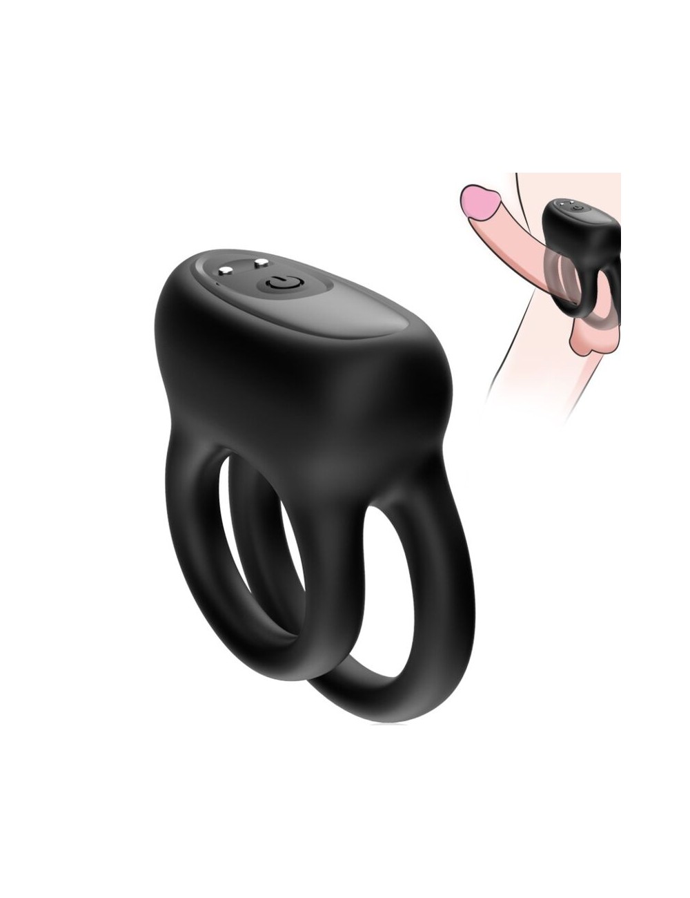 ARMONY - DOUBLE RING VIBRATOR BLACK