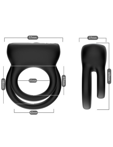 ARMONY - DOUBLE RING VIBRATOR BLACK
