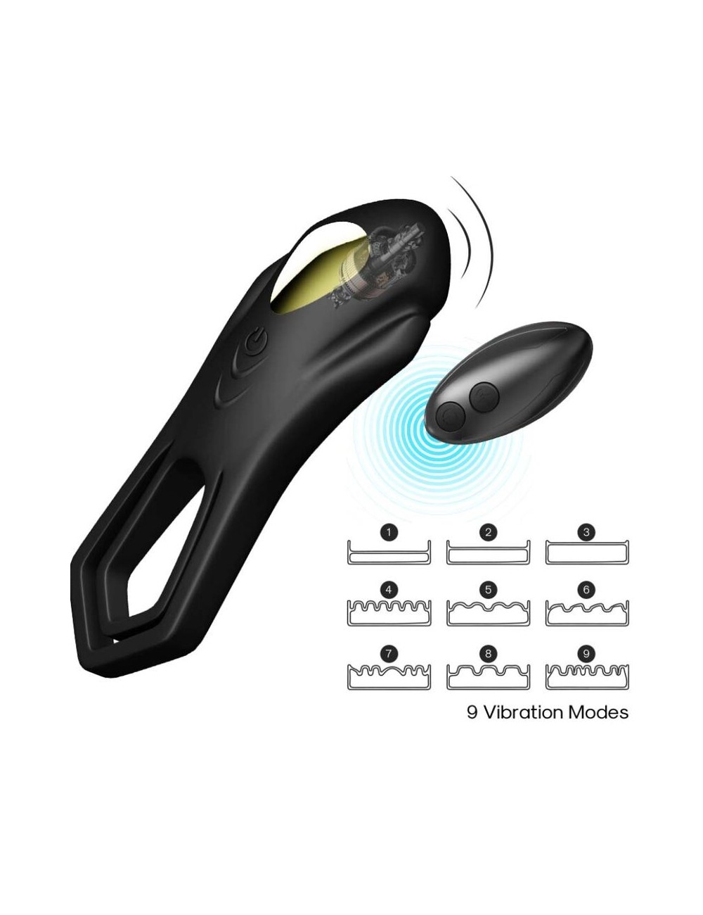 ARMONY - ROADSTER VIBRATOR DOUBLE RING REMOTE CONTROL BLACK
