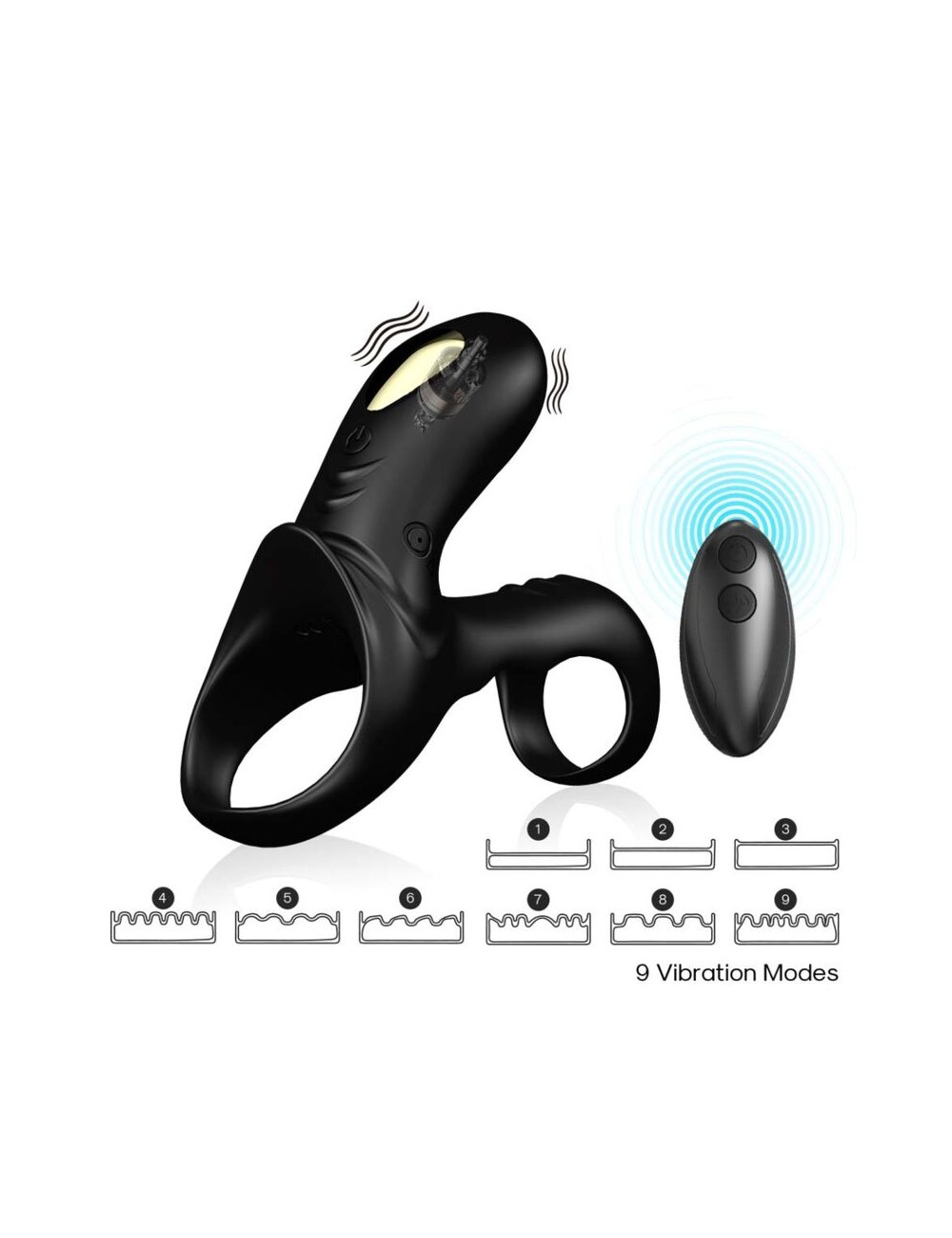 ARMONY - RANGER DOUBLE VIBRATOR RING FOR COUPLES BLACK