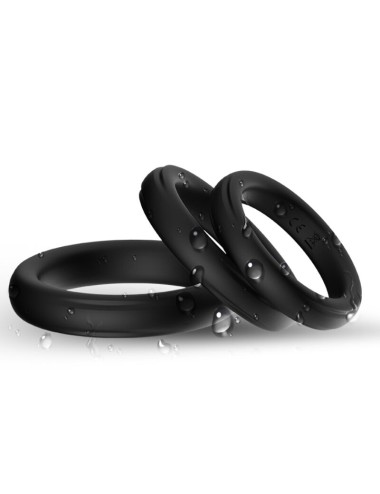 ARMONY - TRIPLE SILICONE RING BLACK