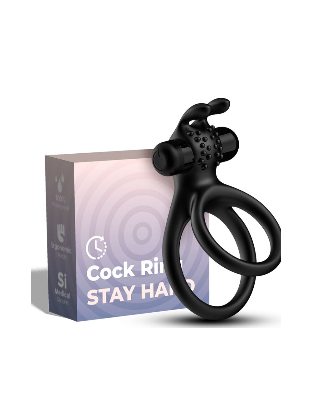 ARMONY - TRAVELER DOUBLE VIBRATOR RING FOR COUPLES RABBIT BLACK
