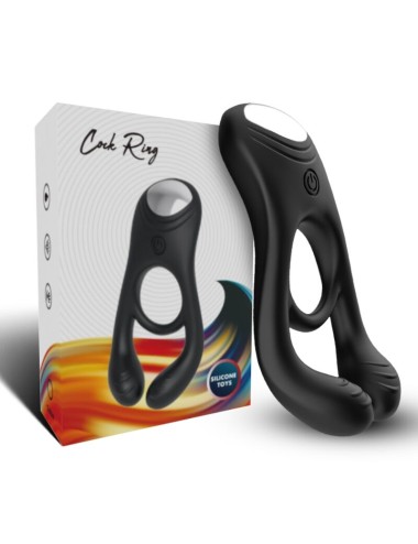 ARMONY - VEYRON DOUBLE VIBRATOR RING TOY FOR COUPLES BLACK