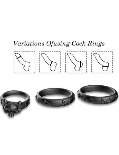 ARMONY - RINGS CALAVERA SILICONE BLACK