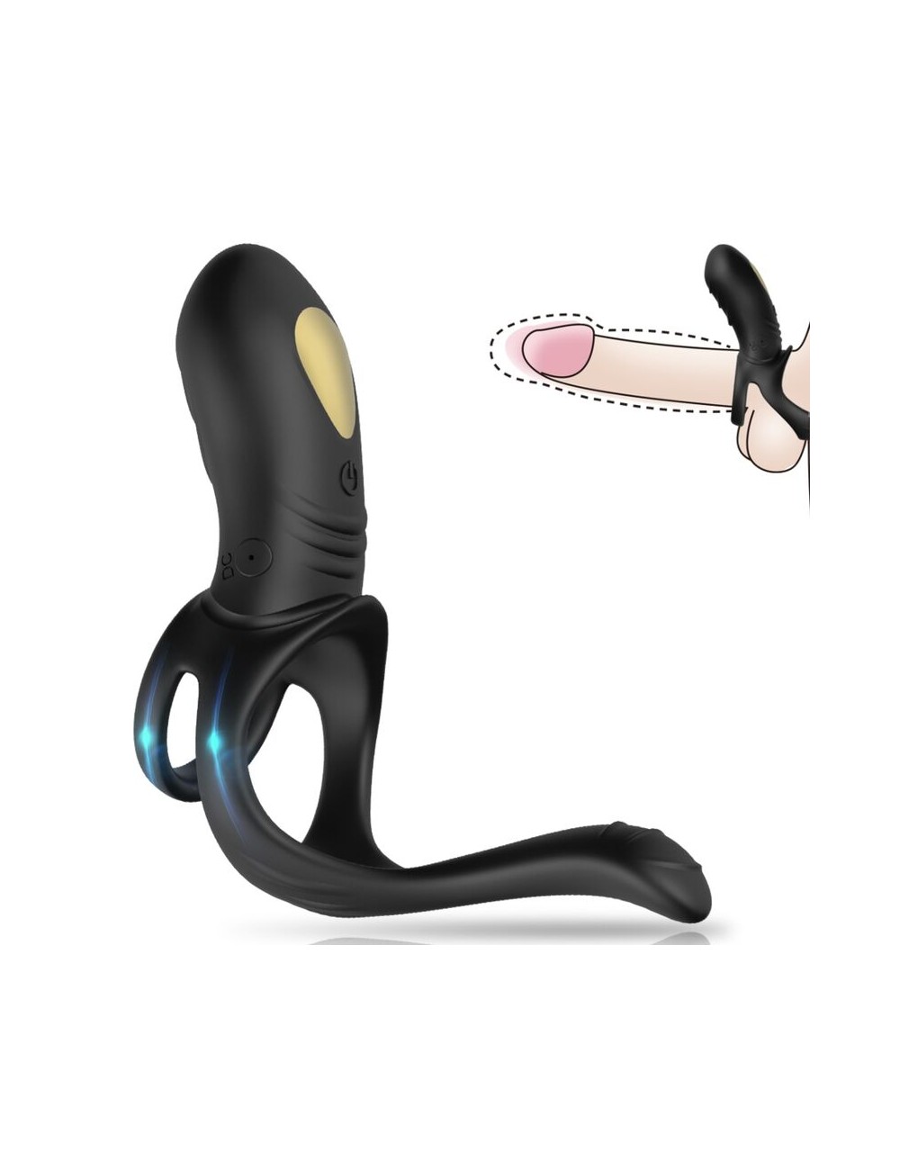 ARMONY - JOY JUMPER RING VIBRATOR FOR COUPLES & ANAL PLUG BLACK