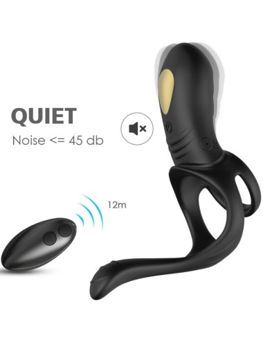 ARMONY - JOY JUMPER RING VIBRATOR FOR COUPLES & ANAL PLUG REMOTE CONTROL BLACK