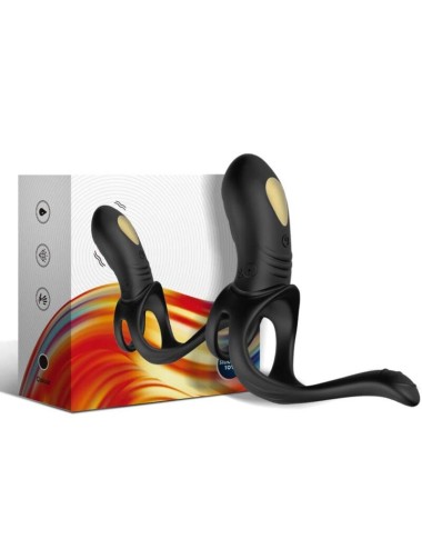 ARMONY - JOY JUMPER RING VIBRATOR FOR COUPLES & ANAL PLUG REMOTE CONTROL BLACK