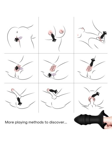 ARMONY - KYLIN FINGER VIBRATOR & ANAL PLUG REMOTE CONTROL BLACK