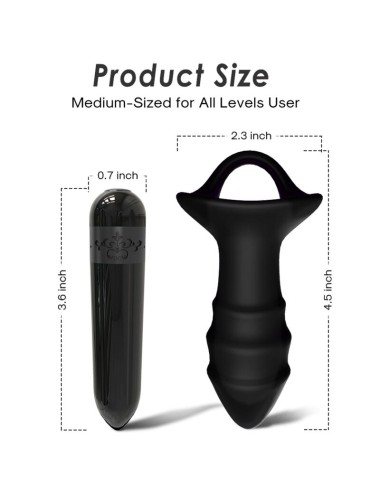 ARMONY - KYLIN FINGER VIBRATOR & ANAL PLUG REMOTE CONTROL BLACK