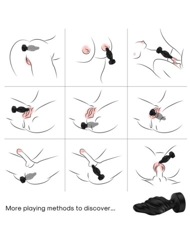 ARMONY - VIBRATOR & ANAL PLUG REMOTE CONTROL BLACK