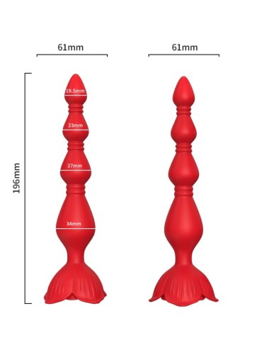 ARMONY - PINK VIBRATOR PAGODA & ANAL PLUG RED