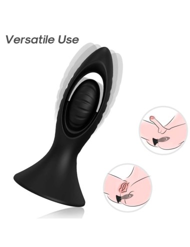 ARMONY - VIBRATOR & ANAL PLUG SILICONE BLACK