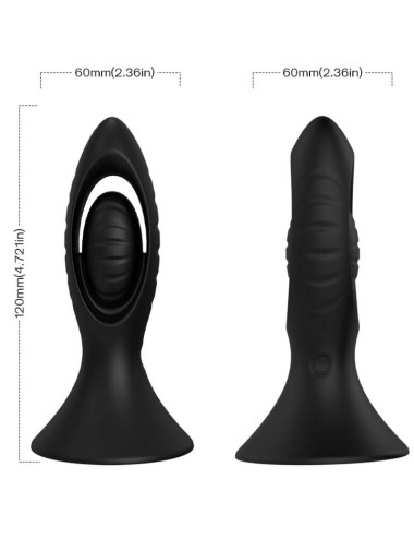 ARMONY - VIBRATOR & ANAL PLUG SILICONE BLACK