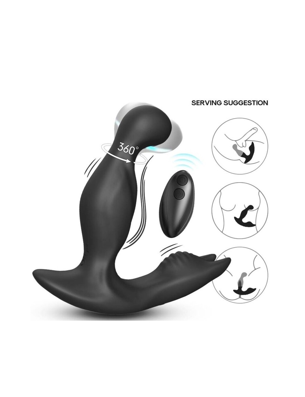 ARMONY - BAT KING VIBRATOR ANAL PROSTATE ROTATOR REMOTE CONTROL BLACK