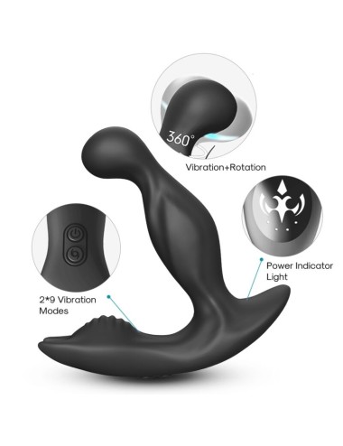 ARMONY - BAT KING VIBRATOR ANAL PROSTATE ROTATOR REMOTE CONTROL BLACK
