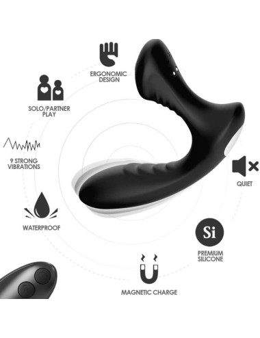 ARMONY - STORM VIBRATOR ANAL PROSTATE & PLUG REMOTE CONTROL BLACK