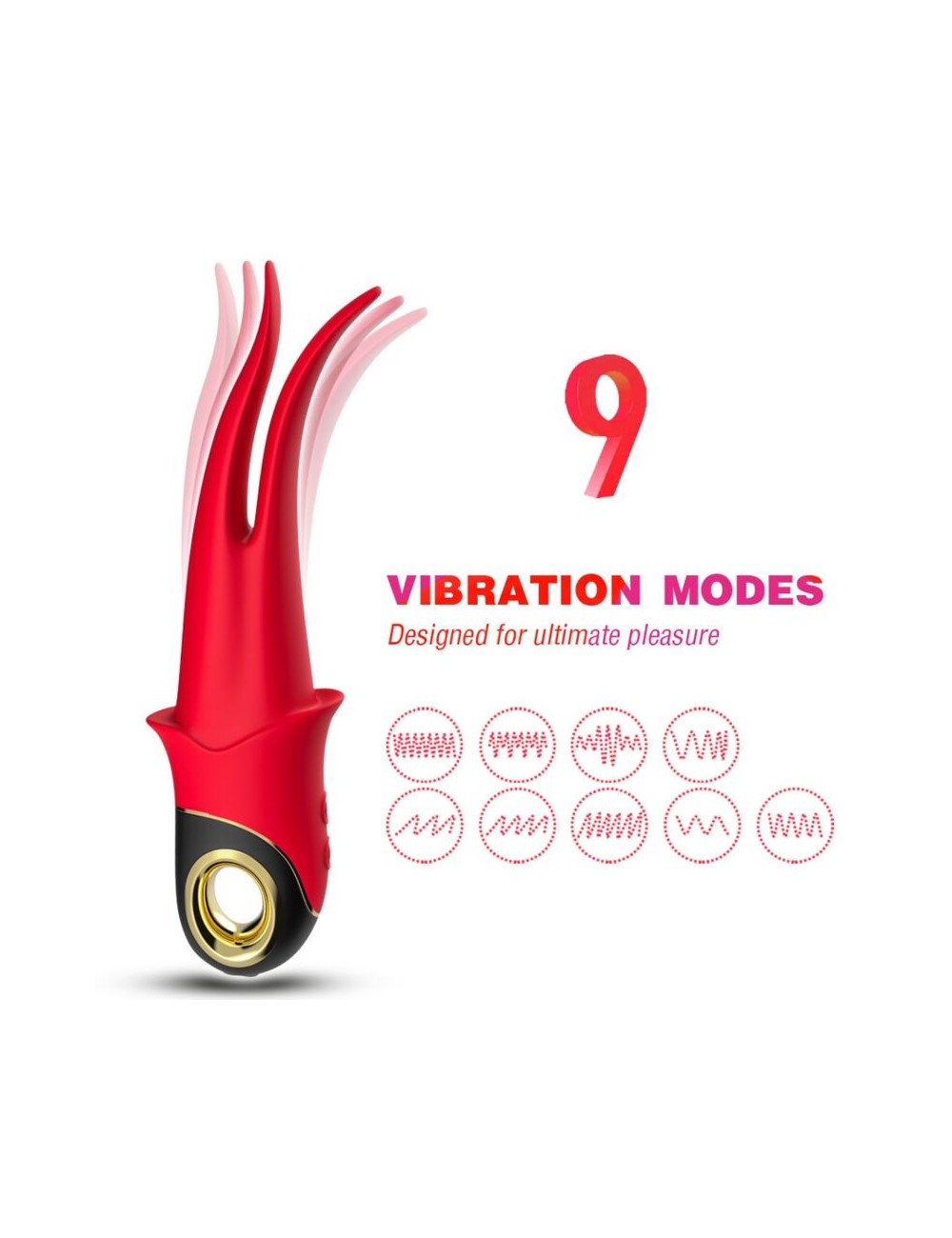 ARMONY - SHADOW VIBRATOR DOUBLE-HEAD TEASING RED