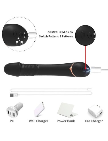 ARMONY - DILDO VIBRATOR SILICONE BLACK