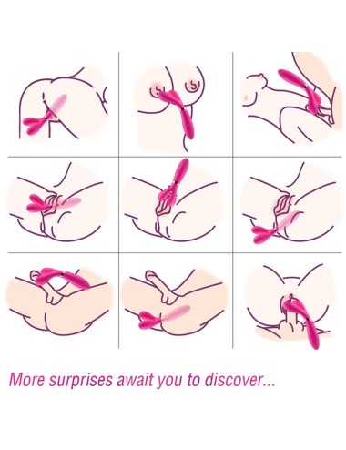 ARMONY - Y-WAND MASSAGER & VIBRATOR DOUBLE HEAD FUCHSIA