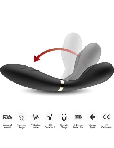 ARMONY - Y-WAND MASSAGER & VIBRATOR DOUBLE HEAD BLACK