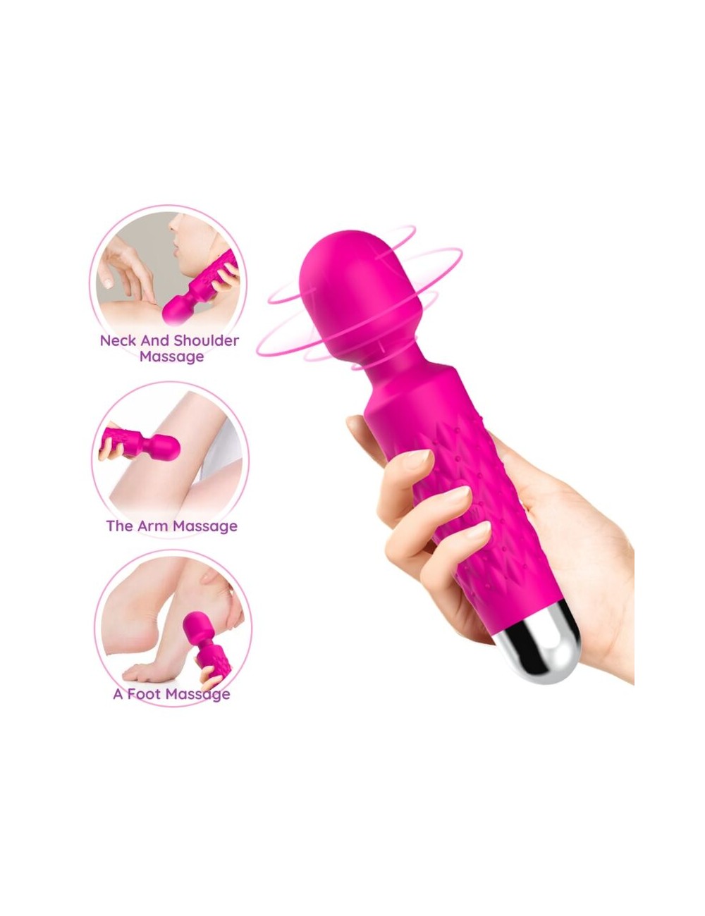 ARMONY - POSTMAN MASSAGER & VIBRATOR SUPER FLEXIBLE HEAD FUCHSIA